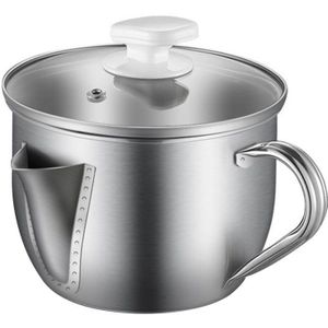 Rvs Olie Filter Soep Separator Zeef Pot Keuken Kookgerei Yu-Home