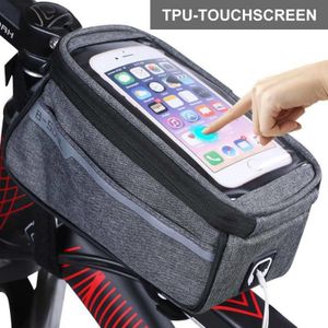 Fiets Bag Fietsen Accessoires Waterdicht Touchscreen Tas Mtb Frame Voor Tube Opbergtas Voor 6.0 Inch Of Minder