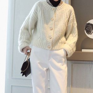 Vest Linnen Trui Vest Jas Vrouwen Losse Jurk En Dragen Een Verdikte Korte Paars Gebreide Jas In Lente