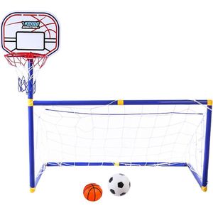 Voetbal Doel Zwembad Met Basketbal Hoepel Set Voor Kinderen 2 In 1 Outdoor Sport Basketbal Stand Voetbal Doel
