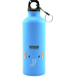 1x Roestvrij Staal Water Fles 500Ml Fiets Cartoons Water Bottle Fietsen Camping Outdoor Sport Aluminium