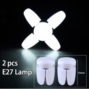 Kleine Garage Licht Led Plafond Ventilator Blade Lamp E27 Super Heldere Led Garage Lichten 28W Workshop Lamp Led Armaturen voor Thuis 85-265V