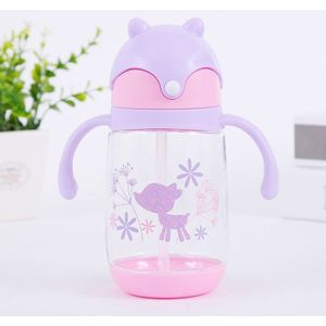 260 Ml Training Fles Kids Peuter Baby Gezond Zuigfles Veilig Drinkwater Stro Sippy Mooie Baby Water Melk Cup