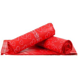 50 Stuks Roze Hart Patroon Self-Seal Lijm Schoenen Tas Tassen Matte Materiaal Envelop Mailer Mailing Bag Verpakking tassen