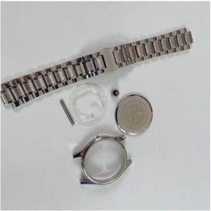 39Mm Horloge Case + Roestvrij Stalen Armband Band + Ultradunne Sapphire Crystal Mens Vervanging Horloge Gezichten Voor Quartz VJ32 beweging