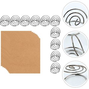 1 Set Iron Naam Kaarthouder Kraftpapier Kaart Decoratie Metalen Ambachtelijke Memo Clip Huishouden Kaart Klem Voor Dorm Studie