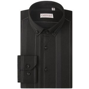 Mannen Bold & Modieuze Gestreepte Jurk Shirts Premium Comfortabele Lange Mouw Standaard-Fit Casual Overhemd