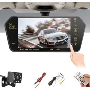 7 Inch Auto Tft Lcd Kleur Spiegel MP5 Speler Viedo Stereo Achteruitkijkspiegel Monitor