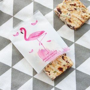 100Pcs Lace Flamingo Maan Cake Cookie Snoep Nougat Verpakking Zakken/Verpakking Bags voor Mooncake/Bakken Tools 3 stijlen