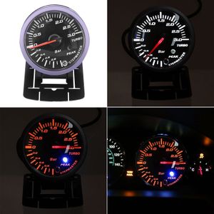 Auto Turbo Boost Gauge Vacuüm Meter Druk Deel Accessoires 2.5 ""Universal 60 Mm Led Bar Dc 12V