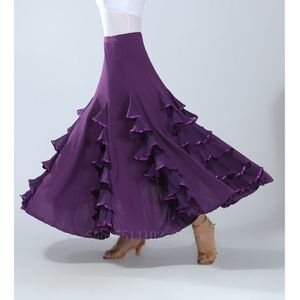 6 Kleuren Vrouwen Dans Kostuum Spaanse Flamenco Ballroom Praktijk Gypsy Prestaties Ruche Effen Buikdans Slijtage Rok Voor Vrouwen