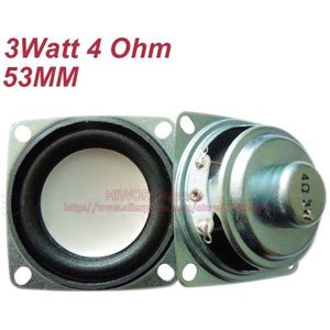 2 pcs 4 Ohm 3 W Luidspreker 53 MM Vierkante Running Machine Speaker 18 MM Interne Magnetische Foam Rand Zilverachtige cap Hoogte 26 MM
