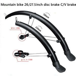 26 27.5 Inch Fiets Spatbord Dubbele Bracing Fender Voor Mountainbike Mtb Vleugels Racefiets Voor Achter Mud Guard