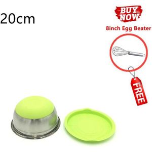 Rvs Nesting Mixing Bowls Met Luchtdichte Deksels Keuken Eten Salade Kommen Set Antislip Siliconen Onderkant Kloppen Bowls set