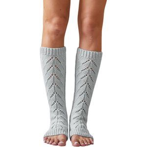 Vrouw Sokken Gebreide Meisjes Casual Sokken Roze Grijs Thickless Knie Effen Sokken Stocking Vrouwen Winter Warm Breien Sokken Herfst