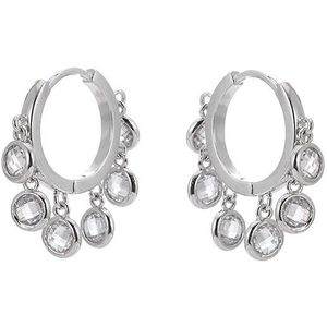 Vrouwen Kleine Hoepel Oorbellen Goud Zilver Plated Hoops Cz Kristal Kralen Earring Mode-sieraden Trend Oor accesorios