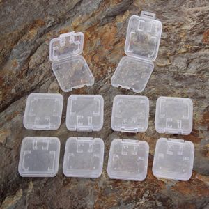 10 STKS Transparant Standaard SD Sdhc-geheugenkaart Case Houder Box Opslag Carry Opbergdoos voor Sd-kaart