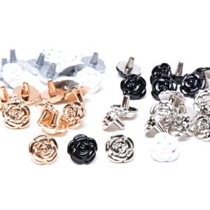 Metalen Rose Bloem Klinknagel Spike Stud Diy Nail Speciale Shaped Nail Voor Lederen Riem Portemonnee Tas Kleding Decoratieve