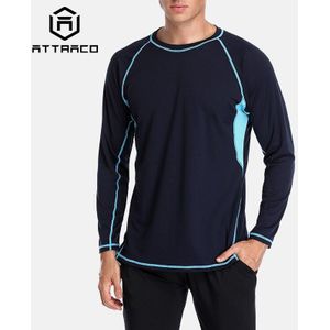 Attraco Mannen Rashguard Dry-Fit Korte Shirts Mannen Duiken Shirt Uv-Bescherming Rash Guard Top Upf 50 + Surfpakken Beach Wear