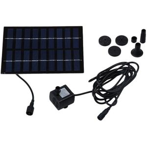 1.8W Solar Fontein Met Panel Waterpomp Voor Vogel Baden Zonnepaneel Kit Outdoor Zwembad Binnenplaats Tuin En Vis tank