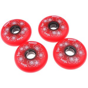 4Pcs Inline Roller Hockey Skate Replacement Wheel 84A Cherry Blossom Pattern