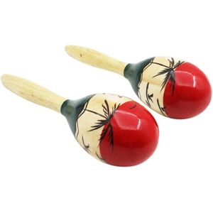 1 Paar Houten Grote Maracas Rumba Shakers Rammelaars Zand Hamer Percussie Instrument Musical Speelgoed Voor Kid Kinderen Party Games