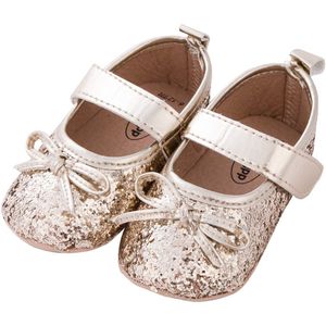 Pasgeboren Baby Meisje Princess Crib Schoenen Infant Toddler Leather Lovertjes Strik Pre Walker Eerste Schoenen 0-18M