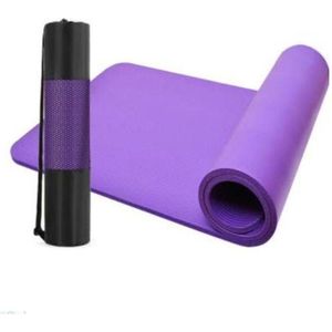 10Mm Nbr Yoga Mat Met Gratis Carry Touw 183*61Cm Antislip Dikke Pad Fitness pilates Mat Voor Outdoor Gym Oefening Fitness