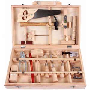 Kind Onderhoud Management Toolbox Speelgoed Demontage Multifunctionele Timmerwerk Doos Houten Jongen Speelhuis Puzzel Kit