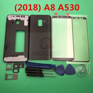 AAA + Volledige Behuizing Case Voor Samsung Galaxy A8 A530 A530F Front Frame + Back Battery Cover + Front glas + tool + Stickers