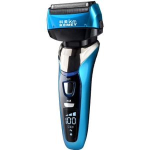 Kemei Reciprocating Elektrisch Scheerapparaat 3D Drijvende Vier Blade Oplaadbare Mannen Brood Scheren Machine Waterdichte Elektrische Scheerapparaten 40D