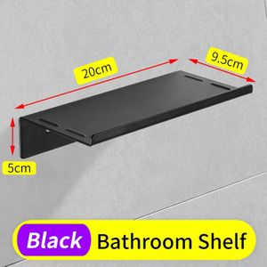 Badkamer Planken Douche Magazijnstelling Zwart Toiletrolhouder Witte Hoek Shampoo Plank Enkele Muur Gemonteerd Mobiele Telefoon Lade