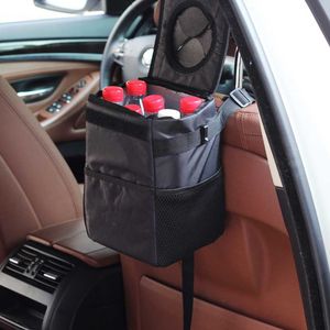 Draagbare Auto Prullenbak Vuilniszak Seat Terug Storage Vuilnisbak Box Case Diversen Houder Opvouwbare Organizer Pocket Tassen Vuilnisbak