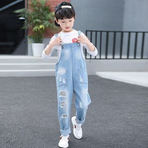 Kids Overalls Herfst Jongens Meisjes Denim Bretels Jeans Voor Tiener Verstelbare Band Rompertjes Kinderkleding Jumpsuit Kleding