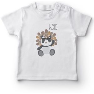 Angemiel Baby Waardoor De Nod Rode Dereli Panda Baby Boy T-shirt Wit