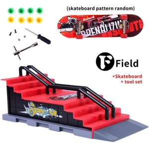 Mini Scène Combinatie Spelen Met Oprit Training Games Vinger Skateboard Set Track Park Site Abs Dek Verwijderbare Kinderen Speelgoed