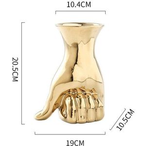 Creatieve Keramische Vaas Ambachten Menselijk Lichaam Palm Vuist Kunstwerk Woonkamer Desktop Ornament Kunstmatige Bloemenvaas Home Decoratie