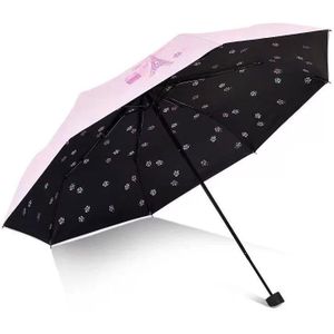 UV Paraplu Voor Vrouwen Vouwen Bloem Licht Chinese Draagbare Clear Meisje Parasol Winddicht Zon Regen Paraplu Voor Verkoop