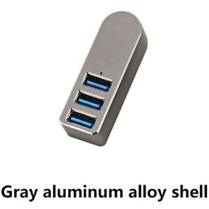 Mini Usb Hub 3 Poorten USB3.0 Hoge Compatibiliteit Aluminium Legering Shell High Speed Usb 3.0 Compatibel USB2.0