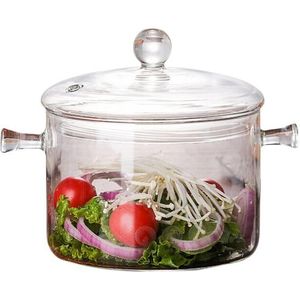 High borosilicate serving bowl direct-fired Soup pot can be heated by electric ceramic stove glassserving bowl with lids sp1