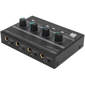 Headphone Amplifier 4-Channel Ferroalloy Mono/Stereo Monitor Set AMP-I4 II Chargeable Headphone Amplifier