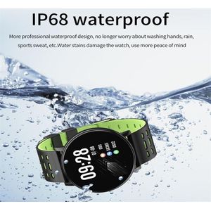 IP67 Waterdicht Smart Horloge Bluetooth Horloge Klok Bloeddruk Smart Band Vrouwen Mannen Hartslagmeter Fitness Tracker