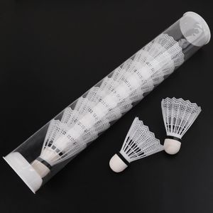 12 Stuks Wit Badminton Plastic Shuttles Indoor Outdoor Gym Sport Accessoires
