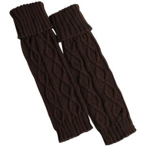 Gebreide wol warme leggings in de lange sectie van de rhombic laarzen Beenwarmers herfst en winter voeten set stapels sokken legwarm