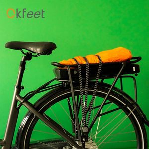 Okfeet Achterbank Bagage Fiets Strap Stretch Elastische Spanning Fiets Touw met 2 Haken Bandage Bandjes Riem Doos Verpakking Touw 70cm