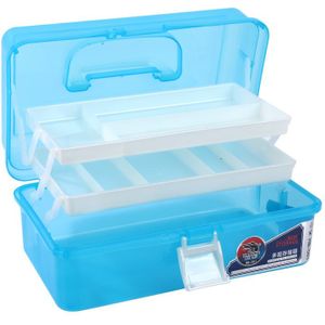32X18X14Cm Multi-Raster Plastic Opbergdozen Huishoudelijke Draagbare Doos Make Storage Box Kleine Kruidenier sieraden Doos Gereedschapskist