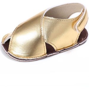 Baby Sandalen Casual Peuter Pasgeboren Zachte Zool Pu Leer Platte Baby Anti-Slip Babyschoenen Goud Zilver