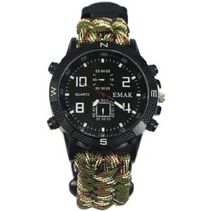 Levenslijn Fluitje Kompas Waterdichte Horloges Led Digitale Outdoor Sport Horloge Mannen Multifunctionele Horloge G Stijl Shock Quartz Horloge