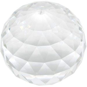 Clear Geslepen Kristal Suncatcher Bal Prisma Glazen Bol Facet Staren Bal Kristallen Voor Venster Zon Catchers 80Mm/3.15In