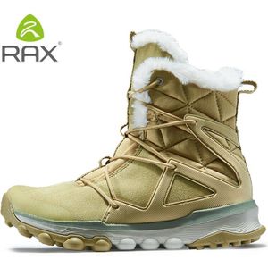 Rax Vrouwen Wandelschoenen Snowboots Anti-Slip Sneakers Pluche Voering Mid-Hoge Klassieke Stijl Wandelschoenen voor Professionele